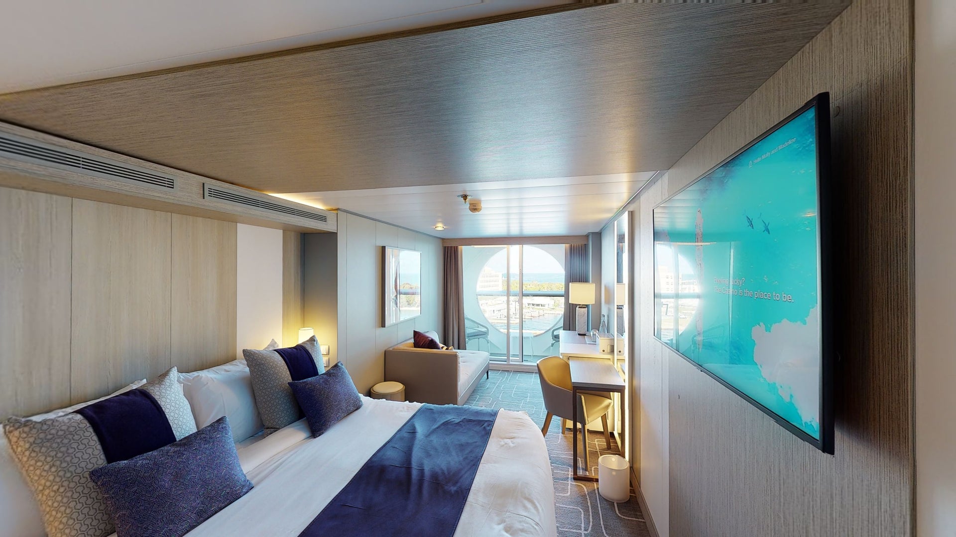 porthole view with veranda